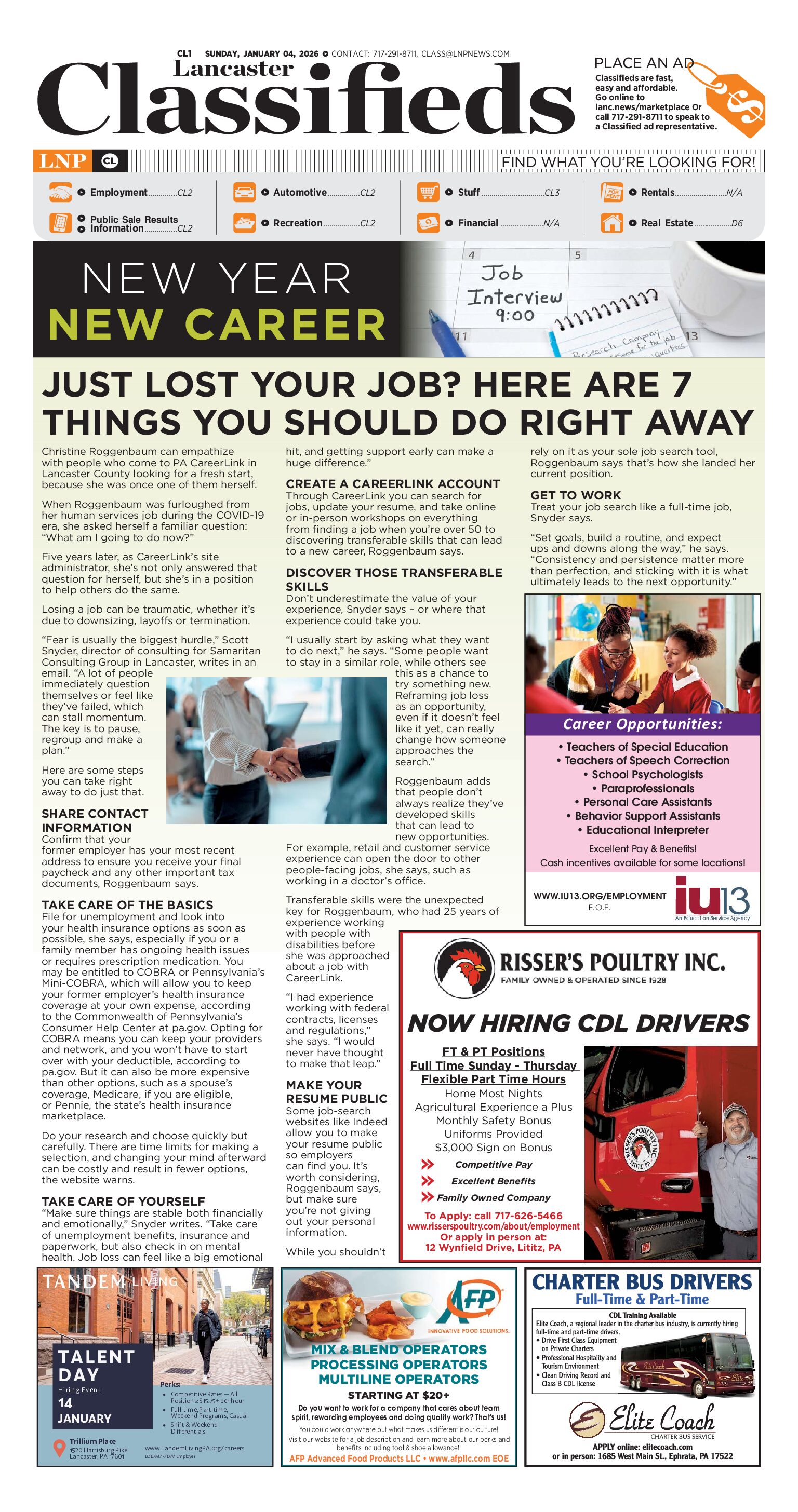 New Year New Career annual special hiring section
